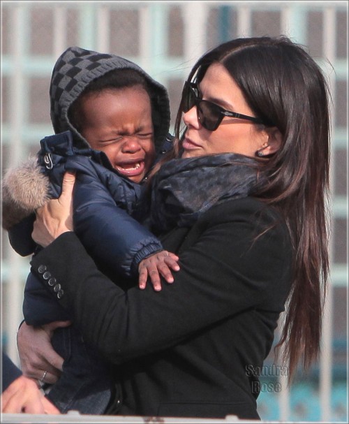 Sandra Bullock Plays With Louis At The Playground