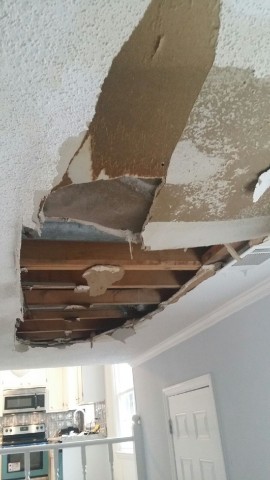 ceiling collapsed