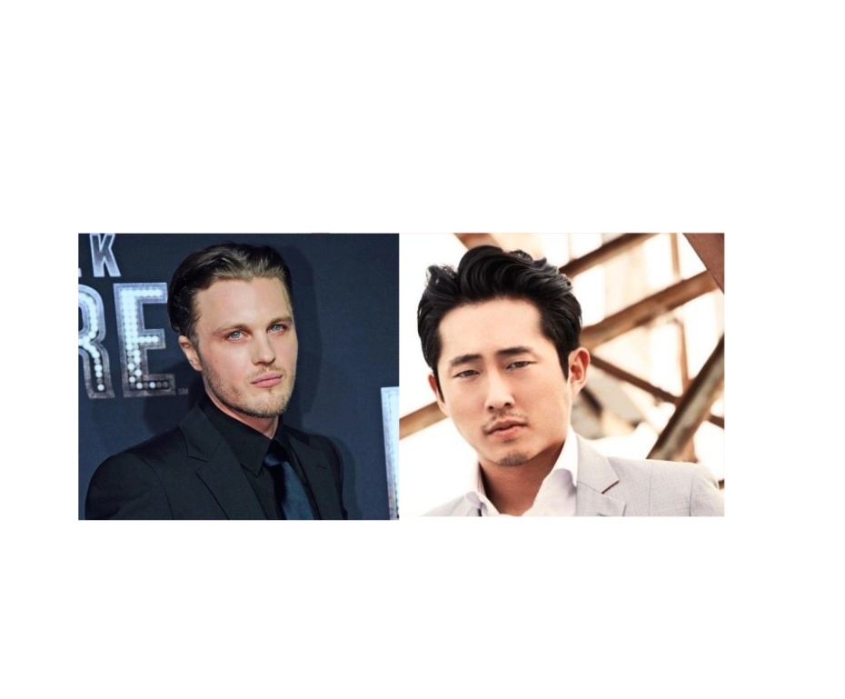 Actors Michael Pitt and Steven Yeun